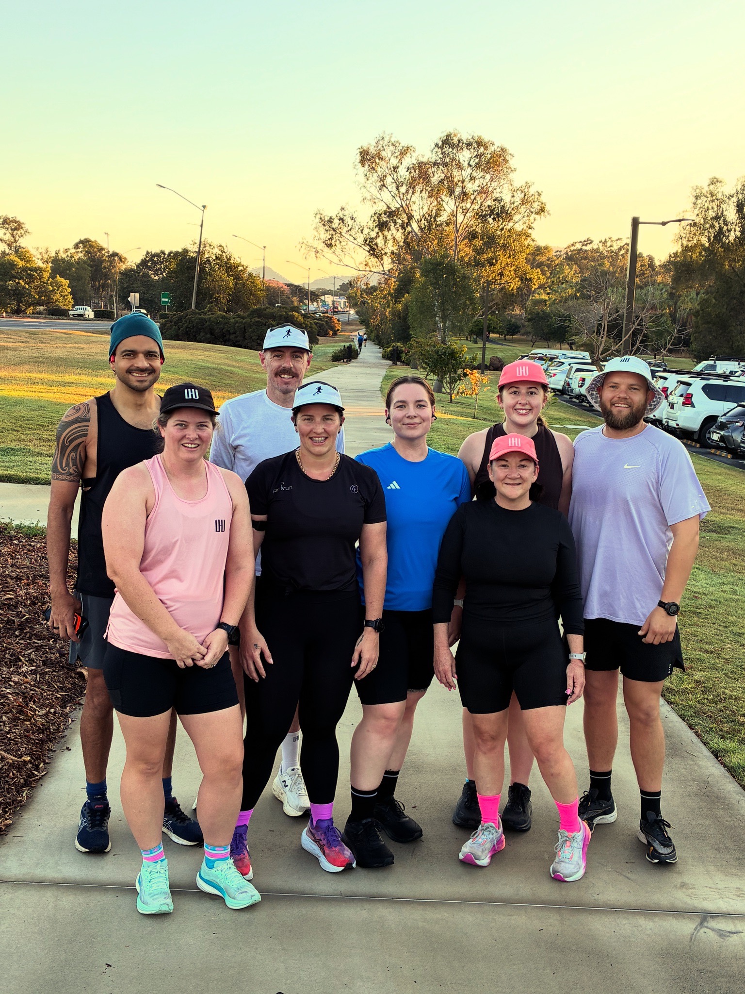 Pacecraft running group together after a morning session